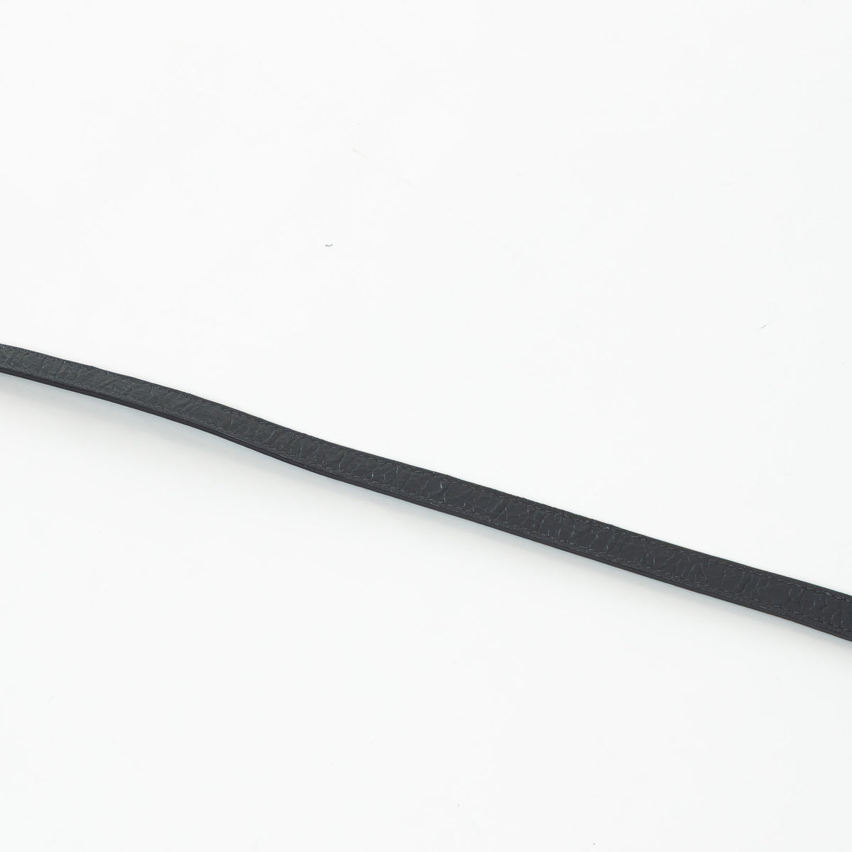 Balenciaga Grey Grained Leather Gold Buckle Bracelet Size L