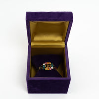 Gucci Multicolor Crystal Gold Marmont Leather Bracelet