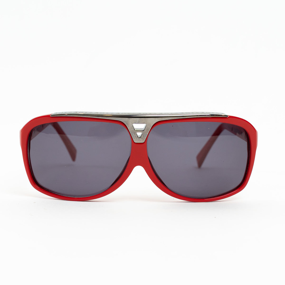 Louis Vuitton Gunmetal Red Evidence Sunglasses