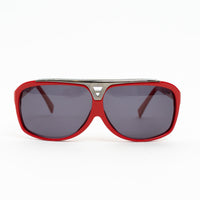 Louis Vuitton Gunmetal Red Evidence Sunglasses