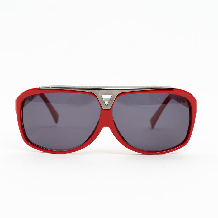 Louis Vuitton Gunmetal Red Evidence Sunglasses