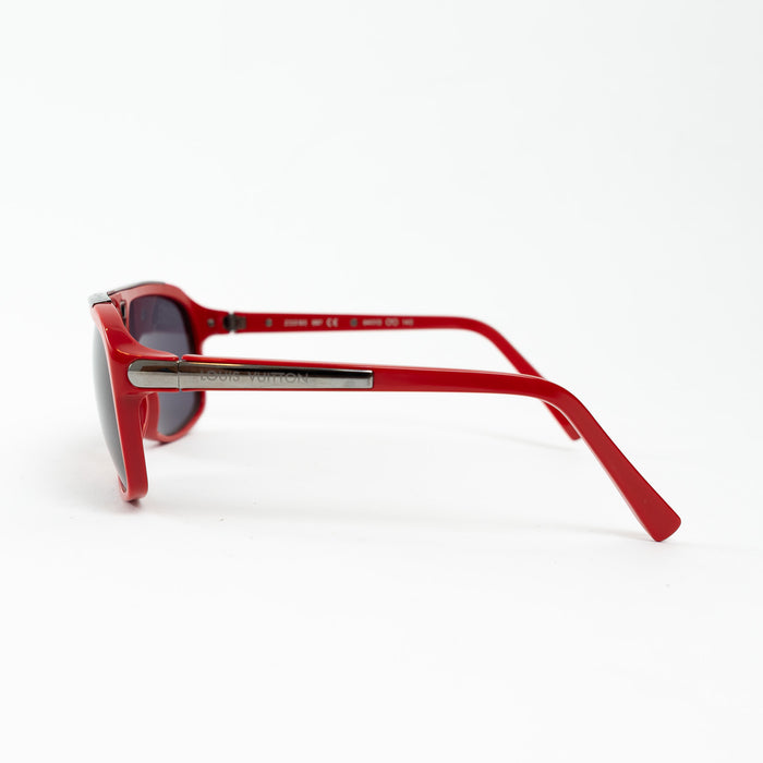 Louis Vuitton Gunmetal Red Evidence Sunglasses