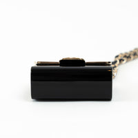 Pre-Loved Chanel™ Gold Tone Black Flap Bag Necklace
