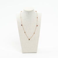 Gucci 18k Yellow Gold Interlocking G Necklace with Gemstones