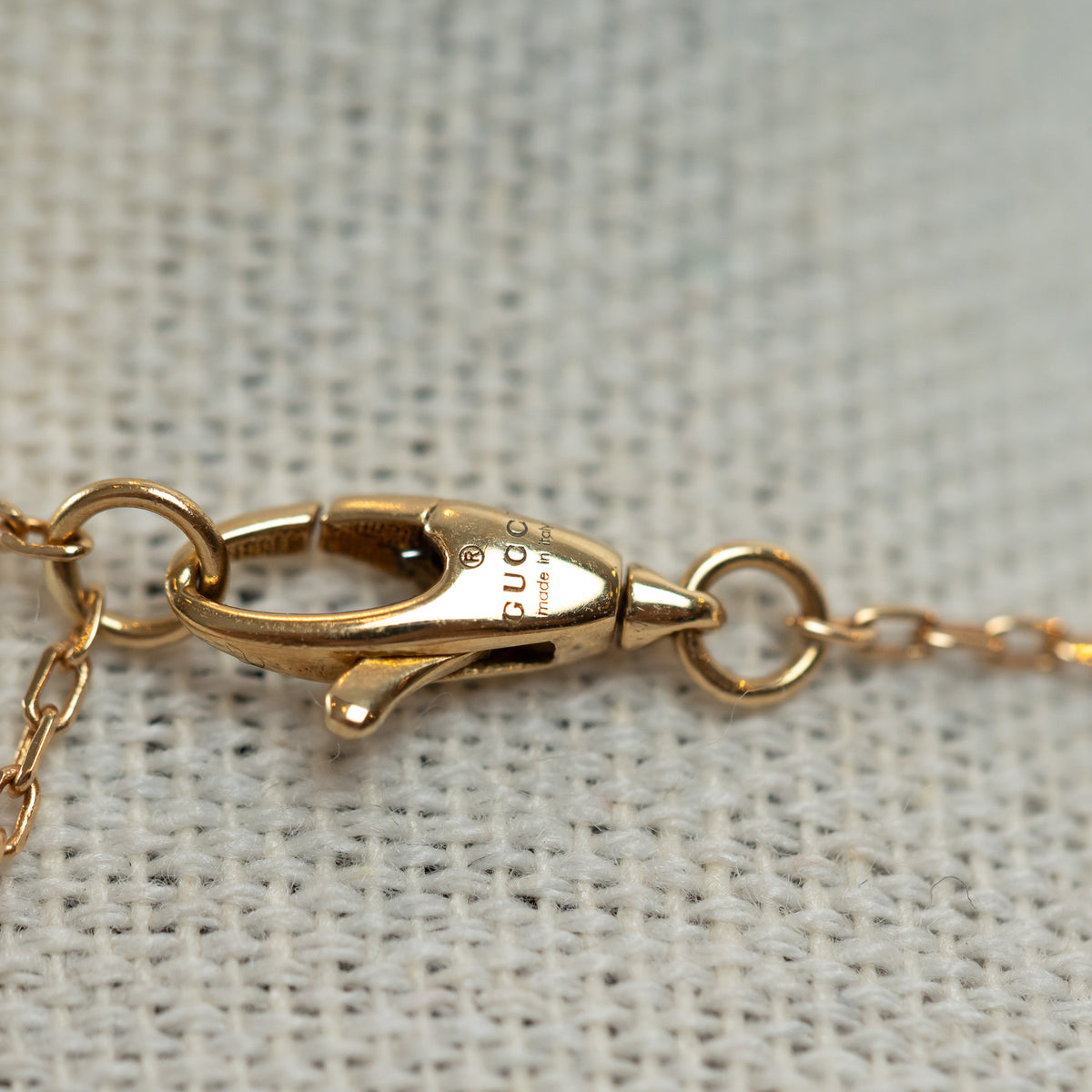 Gucci 18k Yellow Gold Interlocking G Necklace with Gemstones