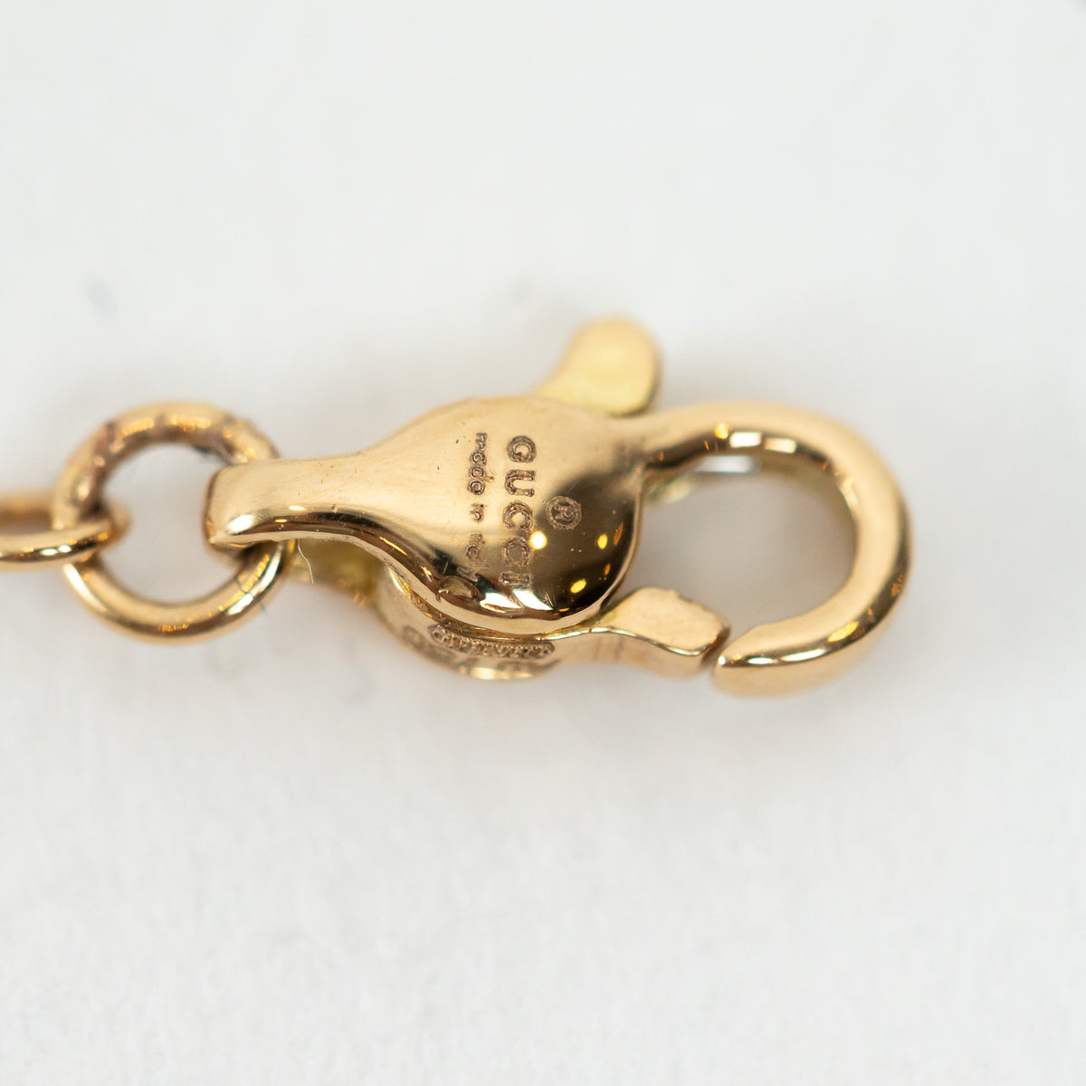 Gucci 18k Gold Link to Love Bracelet with Green Tourmaline