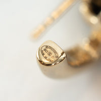 Pre-Loved Chanel™ Gold Tone Black Flap Bag Earring