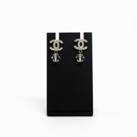 Pre-Loved Chanel™ Gold Tone Crystal Drop Earrings