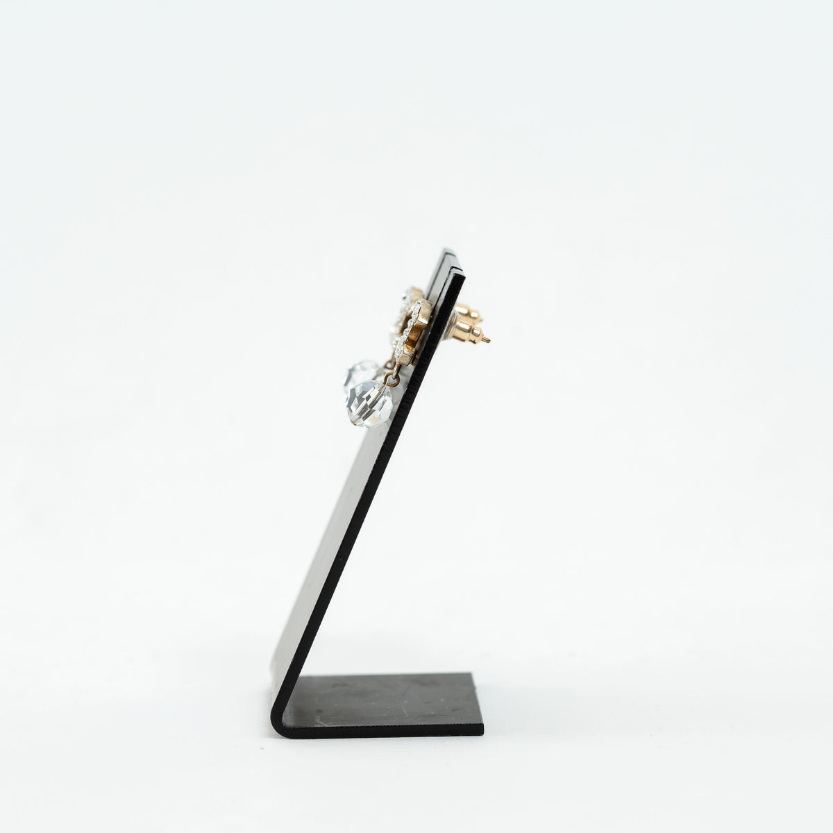 Pre-Loved Chanel™ Gold Tone Crystal Drop Earrings