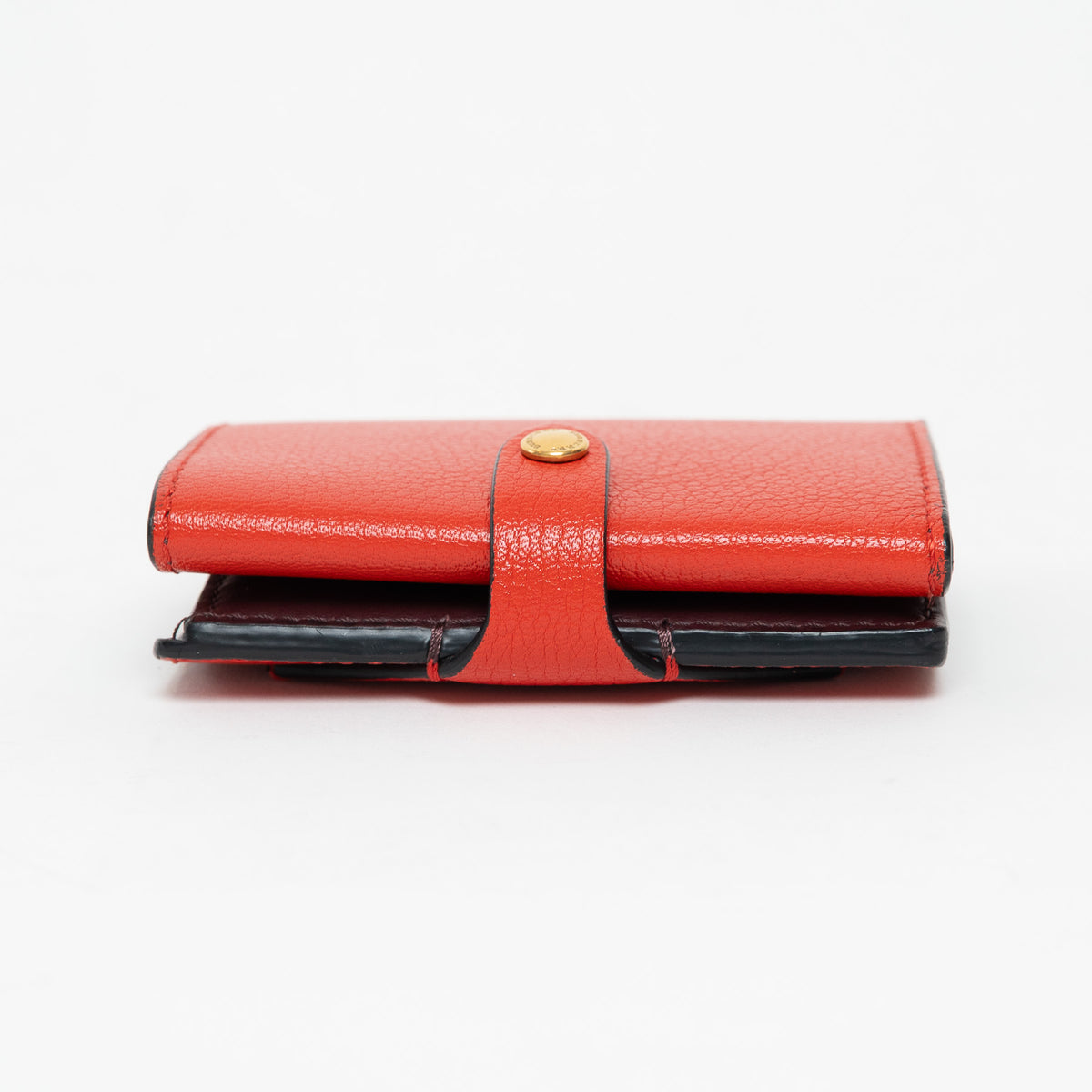 Burberry Red Grained Leather Bifold Wallet