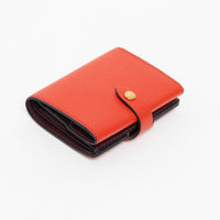 Burberry Red Grained Leather Bifold Wallet