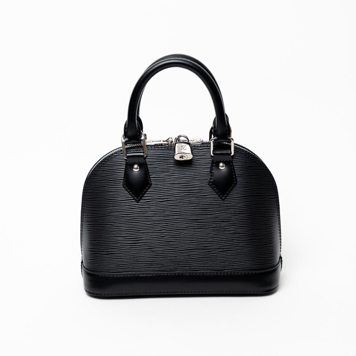 Louis Vuitton Black Epi Leather BB Alma Handbag with Guitar Strap