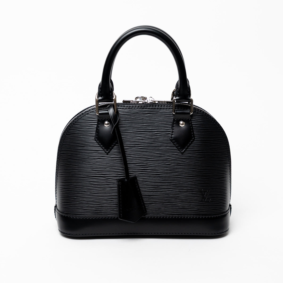 Louis Vuitton Black Epi Leather BB Alma Handbag with Guitar Strap