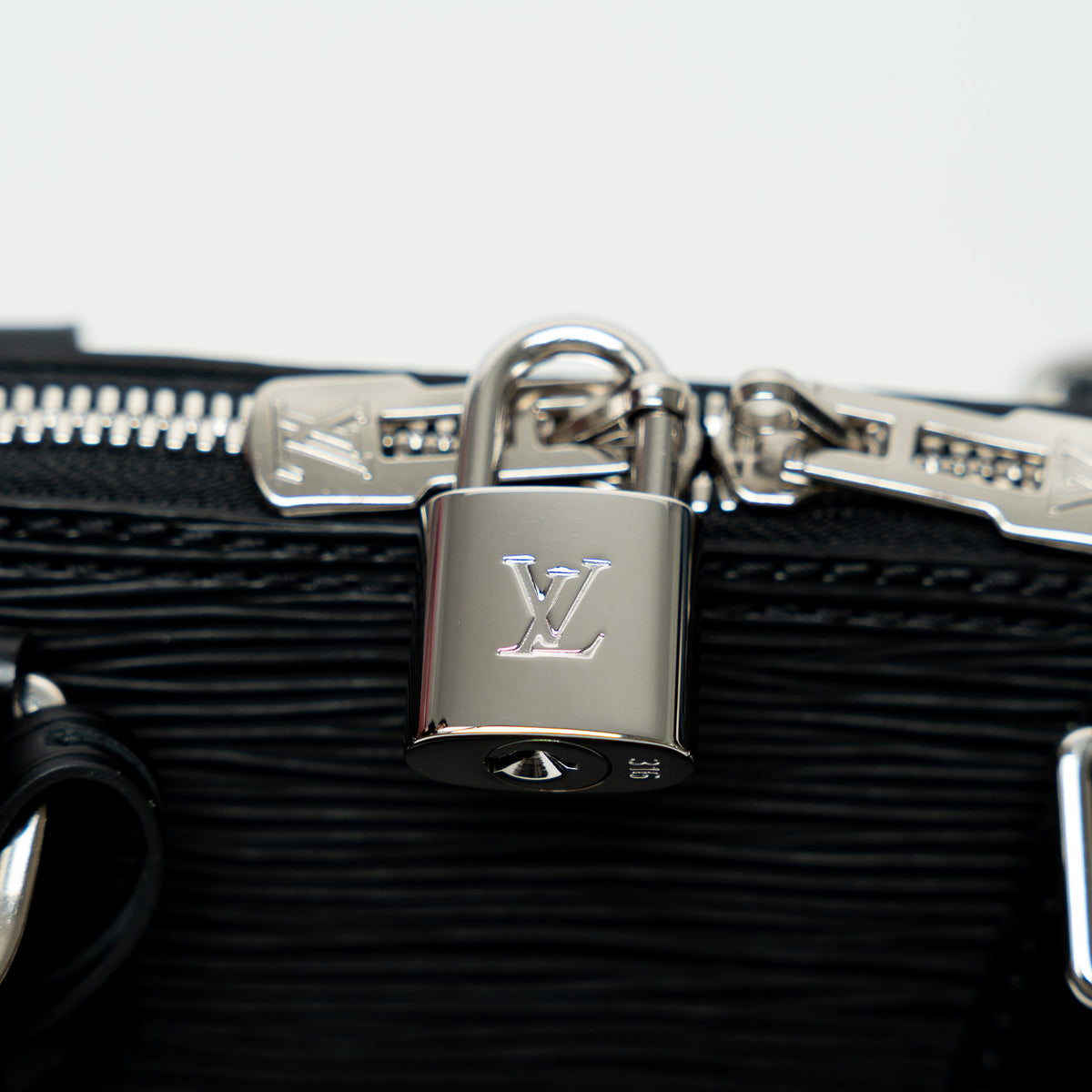 Louis Vuitton Black Epi Leather BB Alma Handbag with Guitar Strap