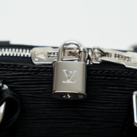 Louis Vuitton Black Epi Leather BB Alma Handbag with Guitar Strap