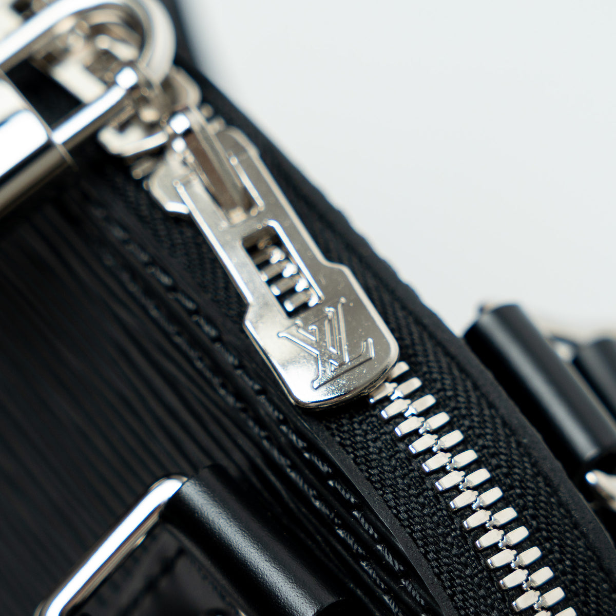 Louis Vuitton Black Epi Leather BB Alma Handbag with Guitar Strap