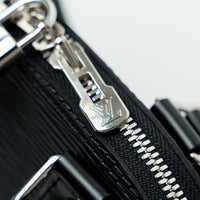 Louis Vuitton Black Epi Leather BB Alma Handbag with Guitar Strap