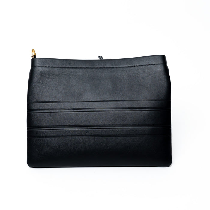 Dior Black Grained Leather Pouch