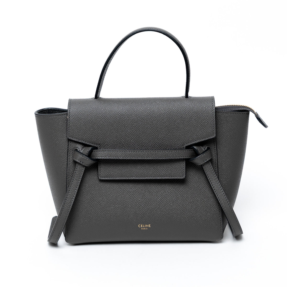 Celine Grey Calfskin Leather Nano Belt Bag