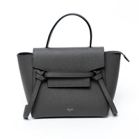 Celine Grey Calfskin Leather Nano Belt Bag