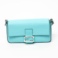 Fendi x Tiffany & Co. Tiffany Blue Calfskin Leather Medium Baguette Shoulder Bag