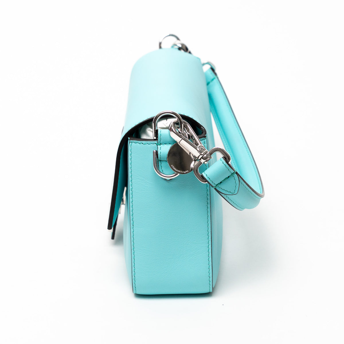 Fendi x Tiffany & Co. Tiffany Blue Calfskin Leather Medium Baguette Shoulder Bag