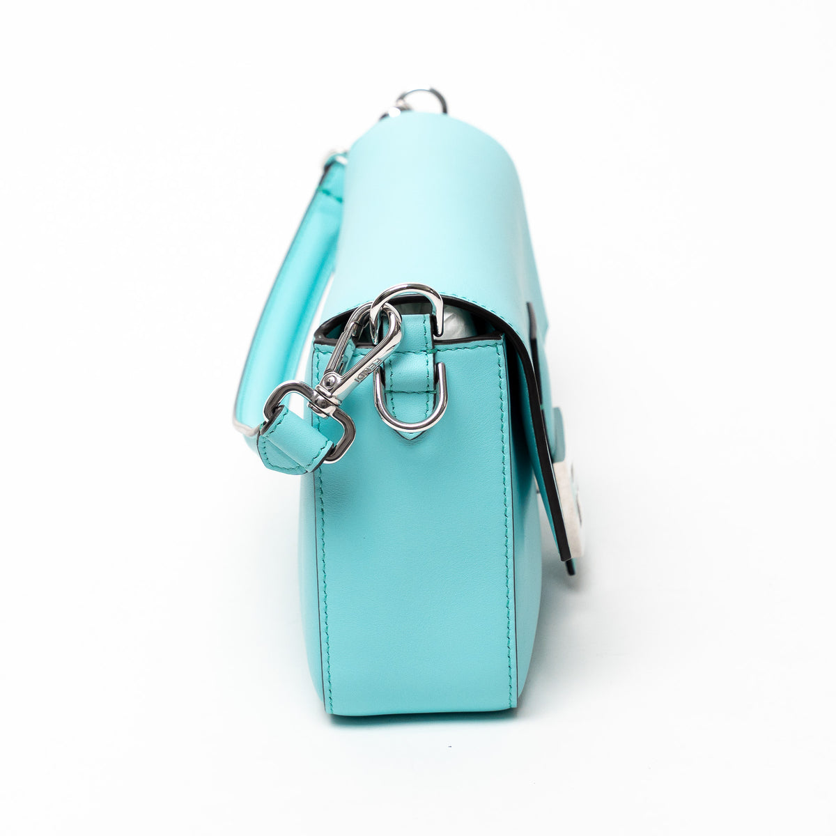 Fendi x Tiffany & Co. Tiffany Blue Calfskin Leather Medium Baguette Shoulder Bag