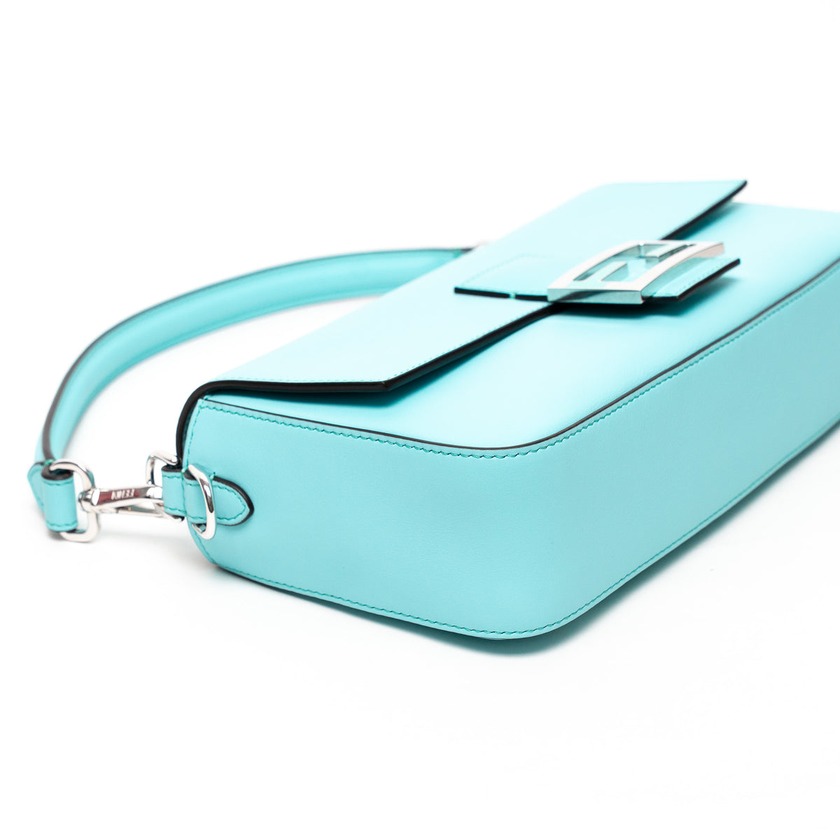 Fendi x Tiffany & Co. Tiffany Blue Calfskin Leather Medium Baguette Shoulder Bag