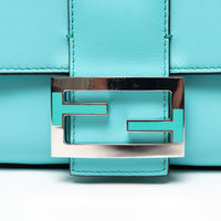 Fendi x Tiffany & Co. Tiffany Blue Calfskin Leather Medium Baguette Shoulder Bag