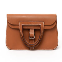 Hermes Gold Swift Leather Halzan Mini Bag 22