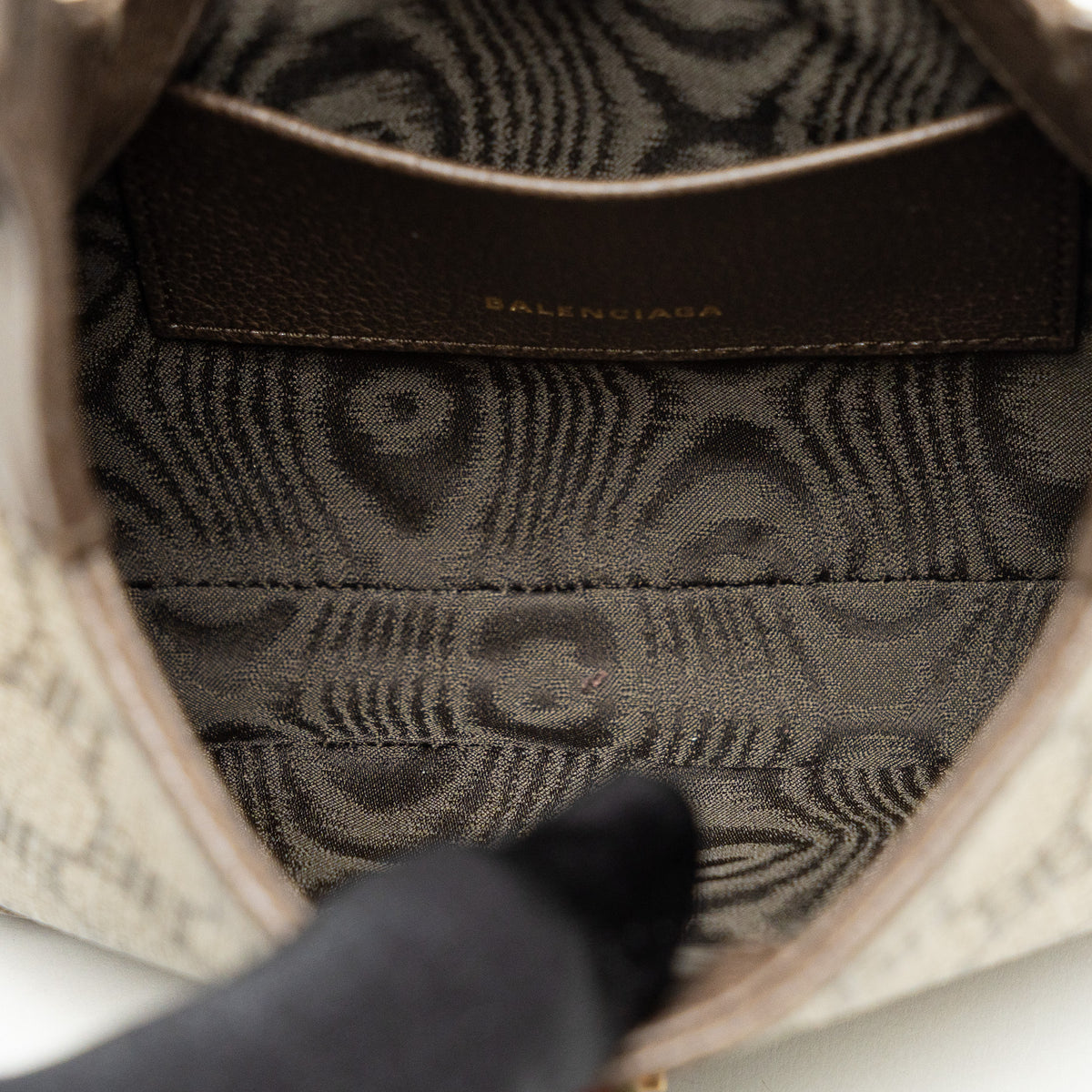 Gucci x Balenciaga BB Supreme Monogram Canvas The Hacker Project Jackie Mini Bag