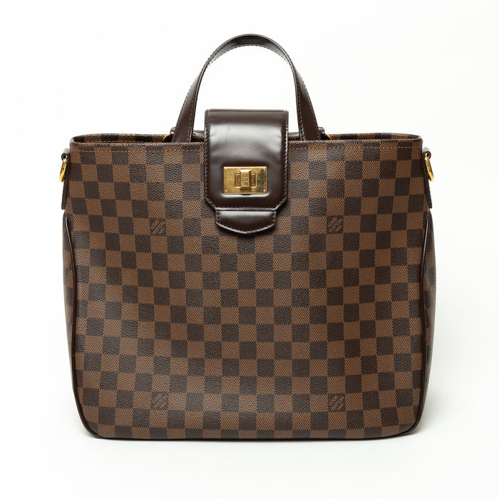 LV Damier Ebene Canvas Cabas Raspberry Tote