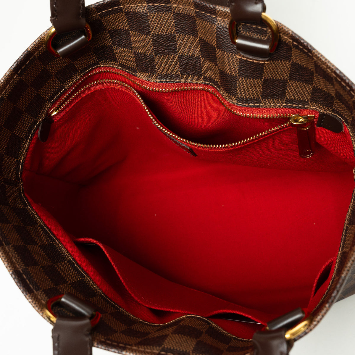 LV Damier Ebene Canvas Cabas Raspberry Tote