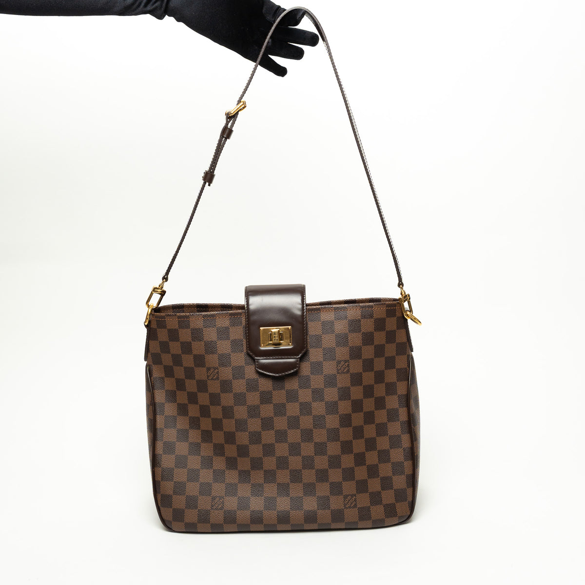 LV Damier Ebene Canvas Cabas Raspberry Tote