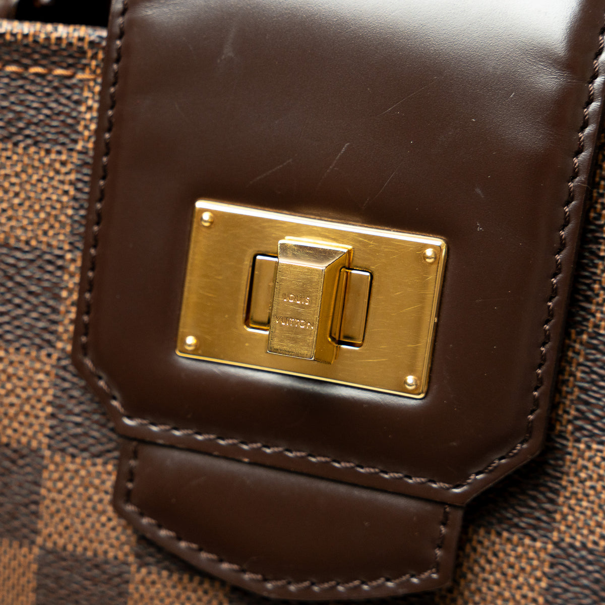 LV Damier Ebene Canvas Cabas Raspberry Tote