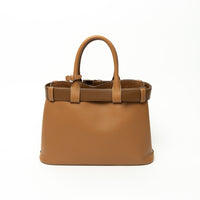 Prada Caramel Calfskin Leather Large Buckle Belt Handbag