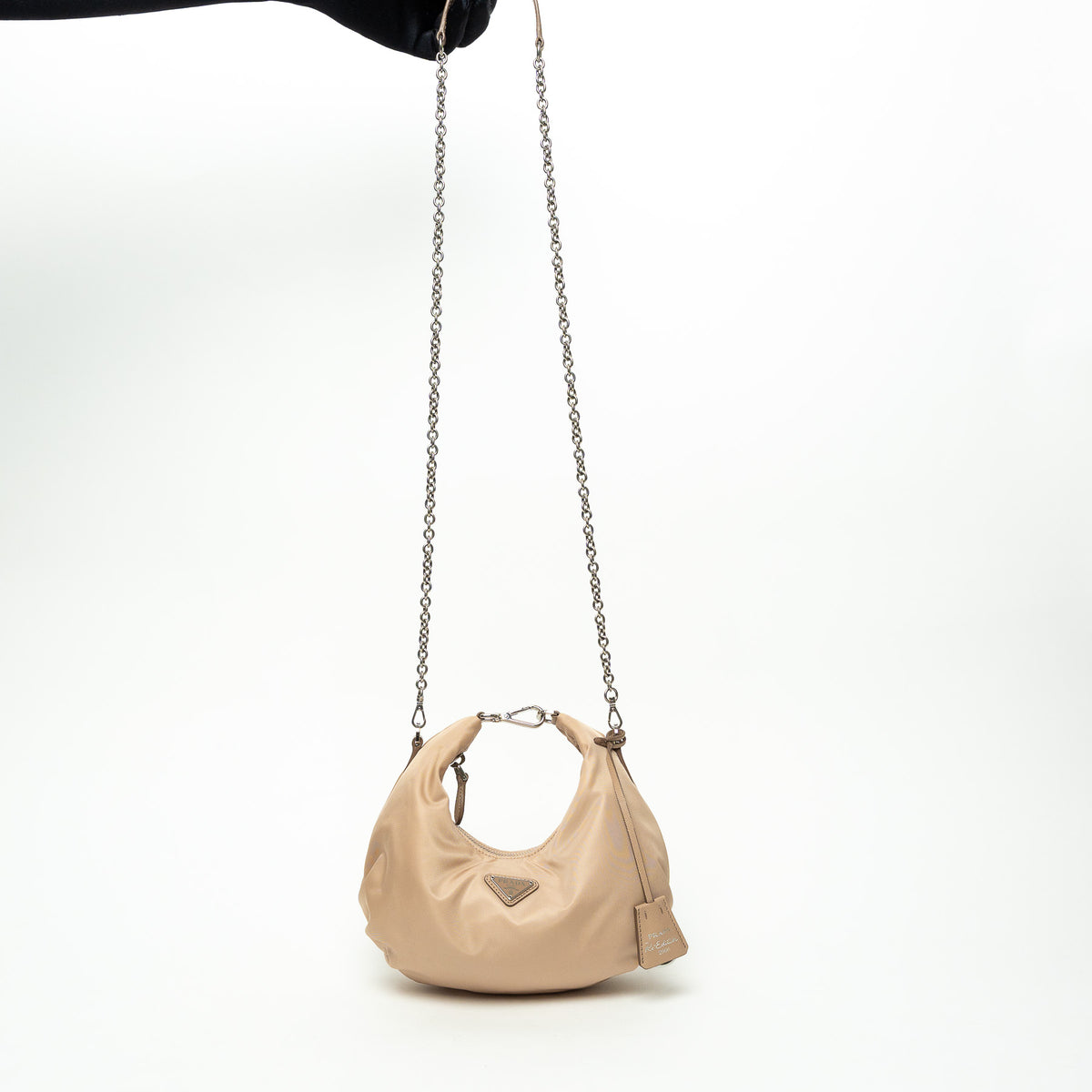 Prada Tan Re-Nylon Re-Edition 2006 Hobo Bag