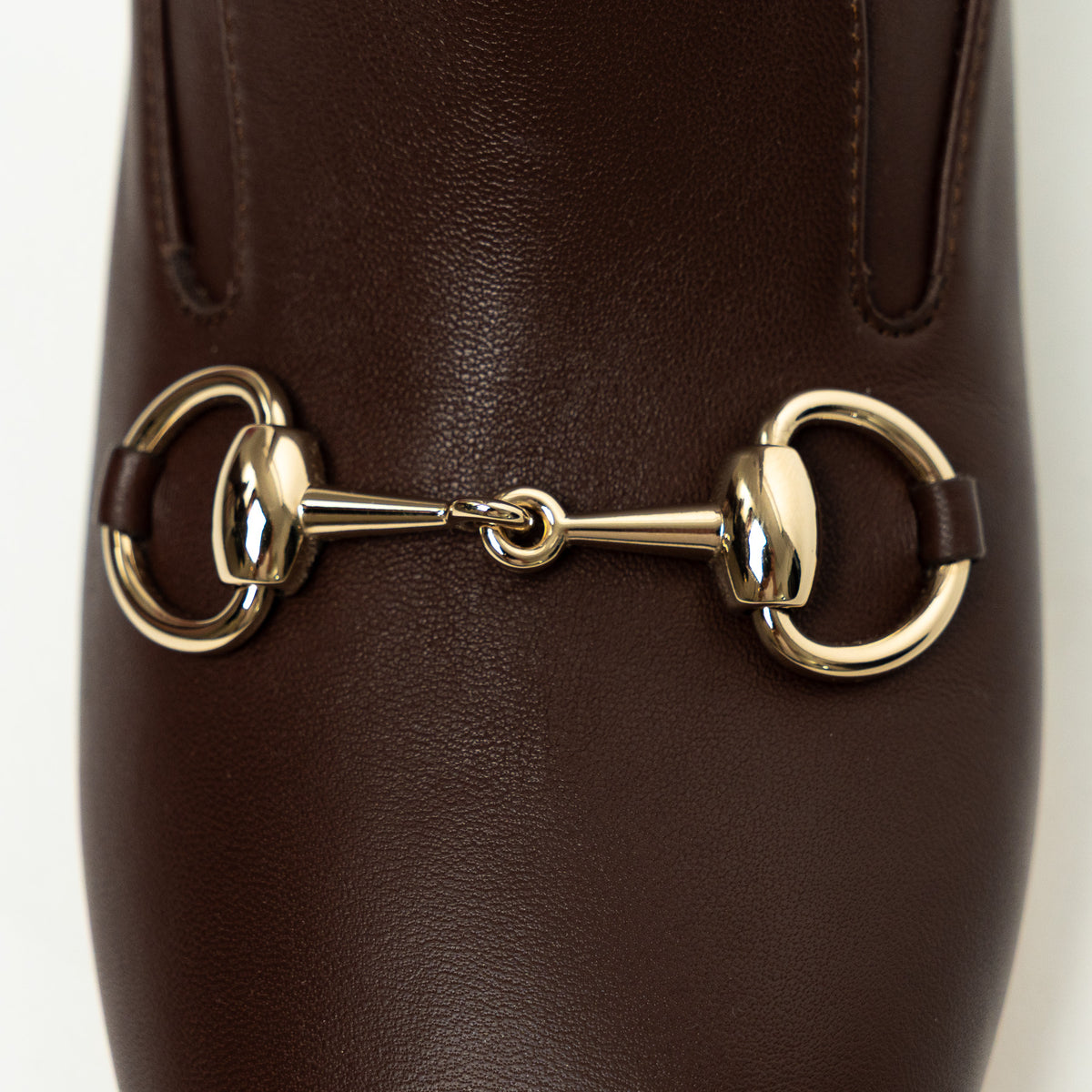 Gucci Brown Grained Leather Knee High Boot Size 38.5