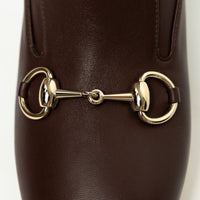 Gucci Brown Grained Leather Knee High Boot Size 38.5