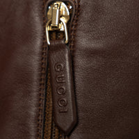 Gucci Brown Grained Leather Knee High Boot Size 38.5