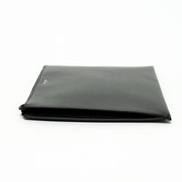 Saint Laurent Black Pebbled Leather Zip Top Pouch