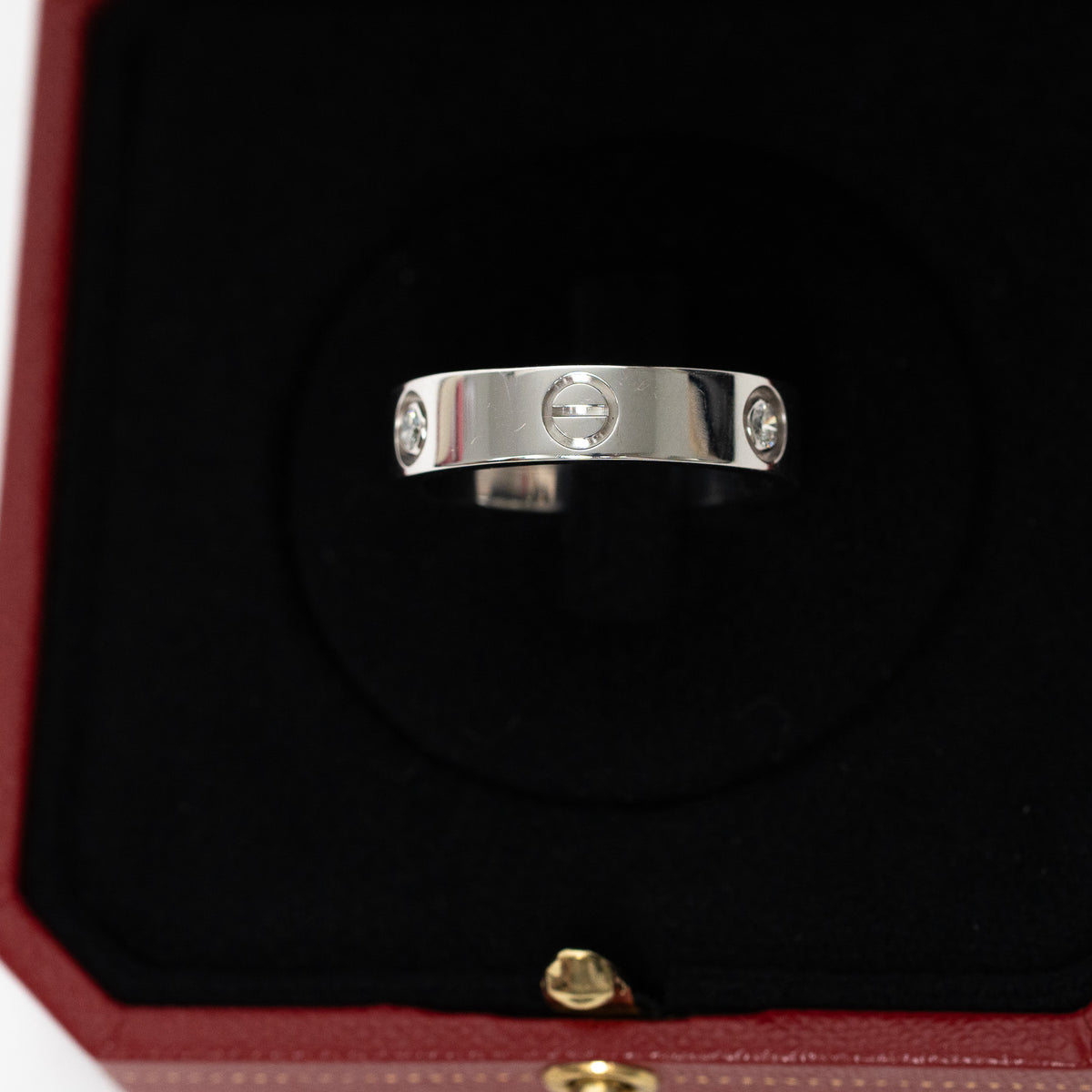 Cartier 18k White Gold Diamond Classic Love Ring Size 61