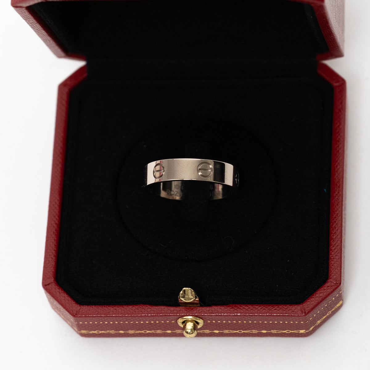 Cartier 18k White Gold Classic Love Ring Size 66