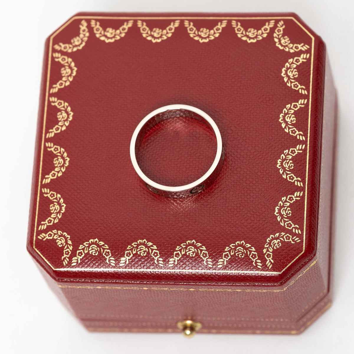 Cartier 18k White Gold Classic Love Ring Size 66