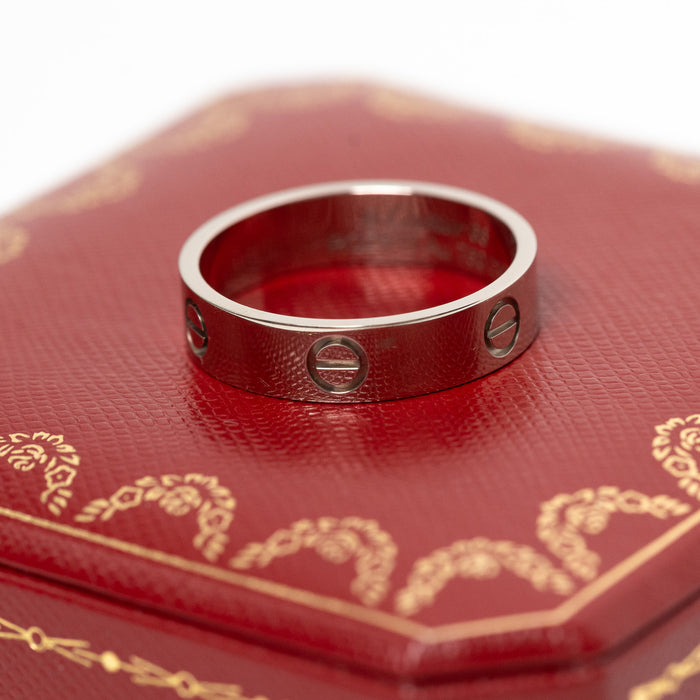 Cartier 18k White Gold Classic Love Ring Size 66