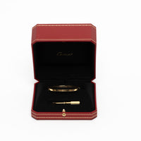 Cartier 18k Yellow Gold Thin Love Bracelet Size 17