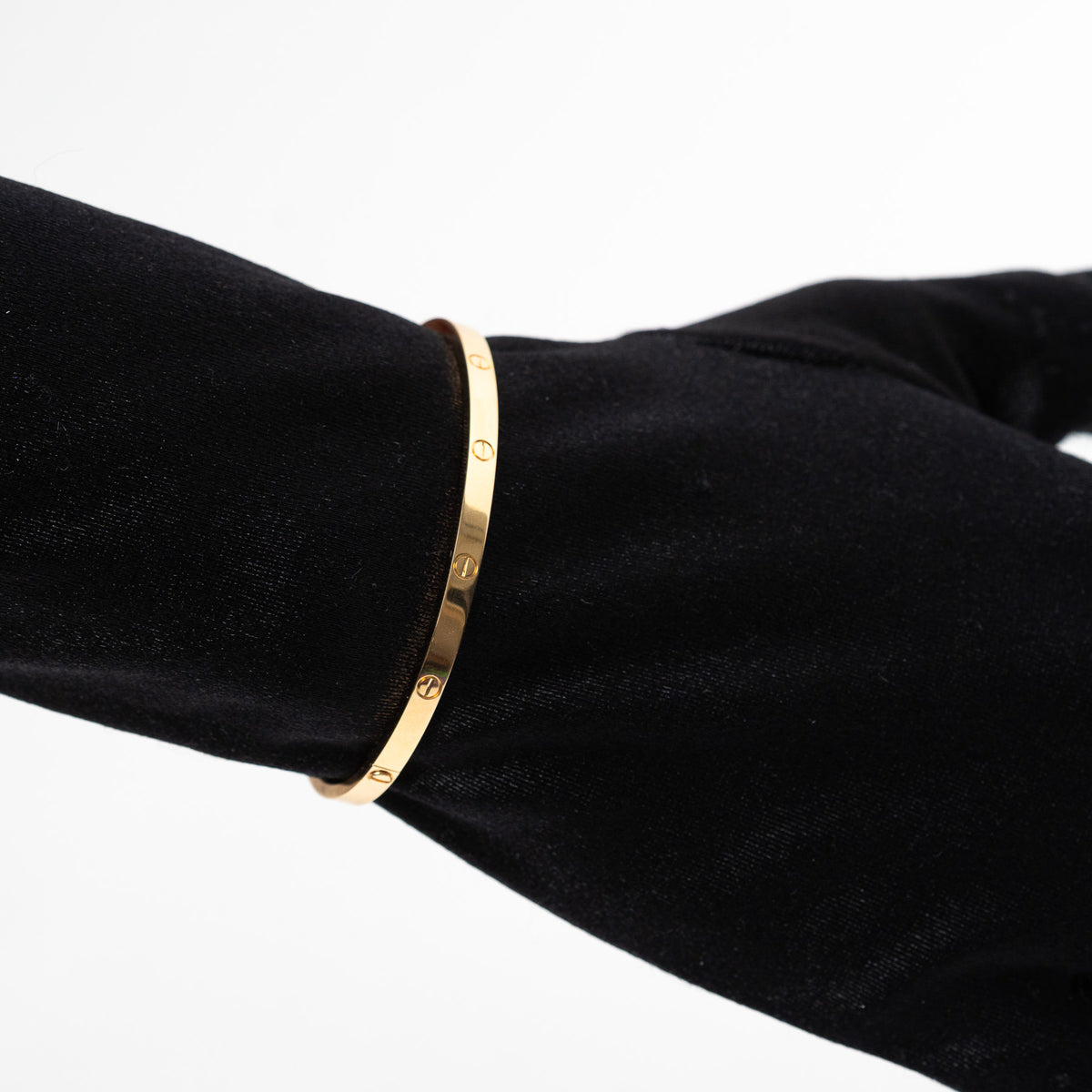 Cartier 18k Yellow Gold Thin Love Bracelet Size 17