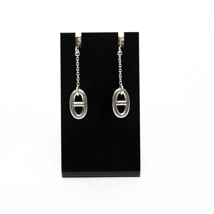 Hermes Sterling Silver Medium Farandole Earrings