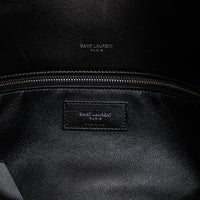 Saint Laurent Black Velvet Rhinestone Envelope Clutch