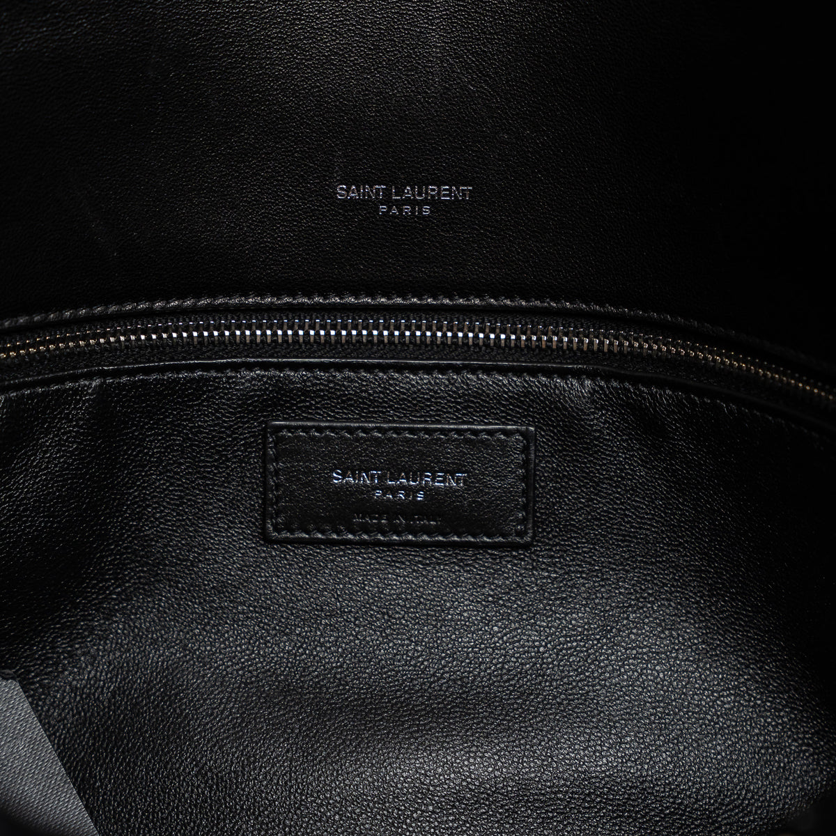 Saint Laurent Black Velvet Rhinestone Envelope Clutch